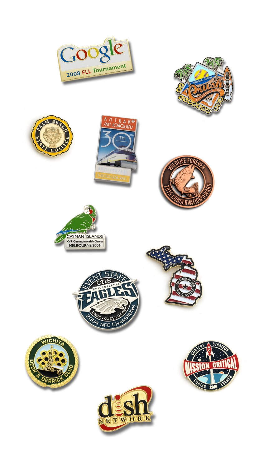 Custom lapel pin examples