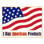 "I Buy American Products" American Flag Lapel Pin