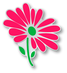 Custom Flower Pin Example