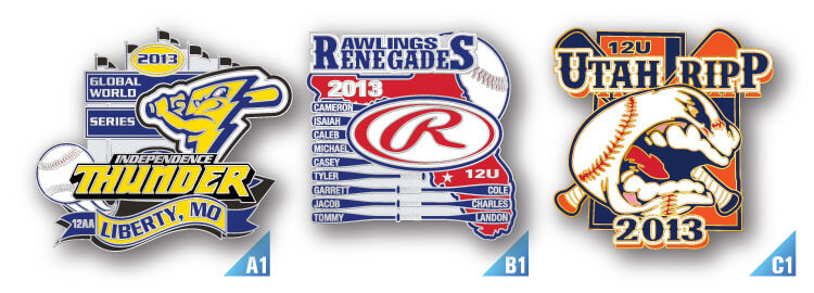 Baseball Team Pins