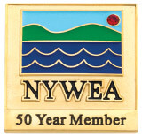 Gold pin for NYWEA 50 year membership